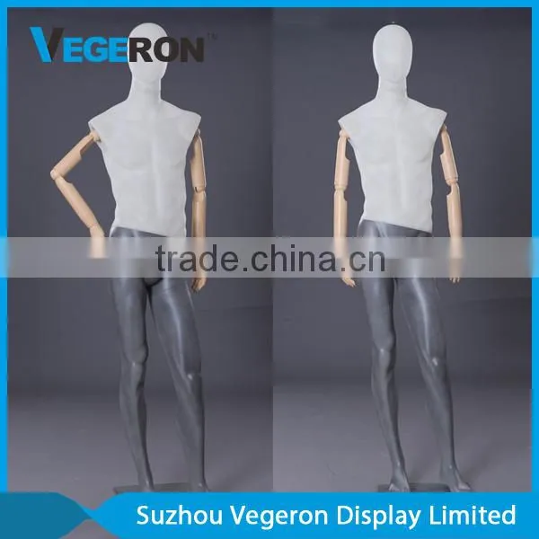 Flexible Male Mannequin With Wood Arms photo-5