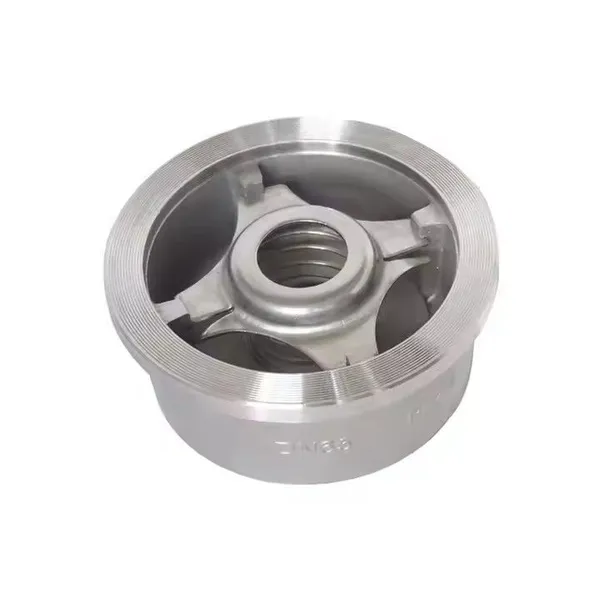 ASTM A216 WCB Stainless Steel Dual Plate Inline Wafer Single Disc Check Valve