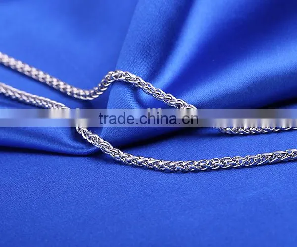 2015 Fashion Jewelry Rhodium Plated Brass Chain Twisted Necklace photo-5