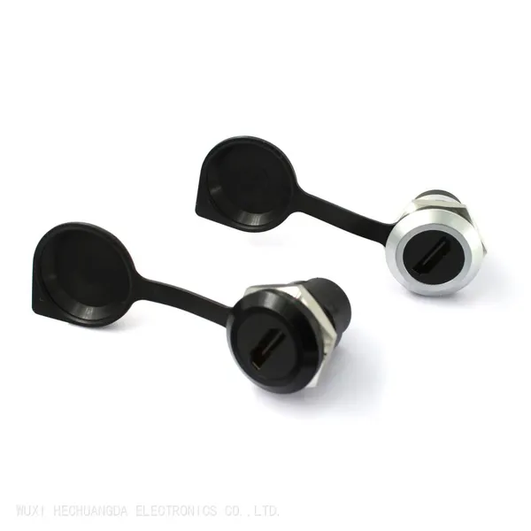 Round Type HDMI2.0 Surface Panel Mounted HDTV Socket With Dust Cap photo-3