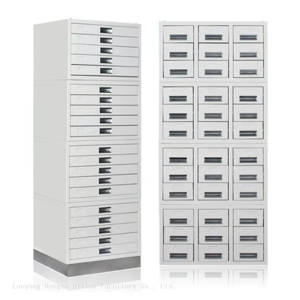 Epoxy Coated Laboratory Storage Cabinet for Glass Slides & Blocks - Mix Storage With High Strength Pulley
