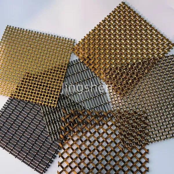 Metal Wire Mesh Woven Partition Wall for Building Exterior Curtain Walls, Stainless Steel Decorative Mesh for Hanging Panels