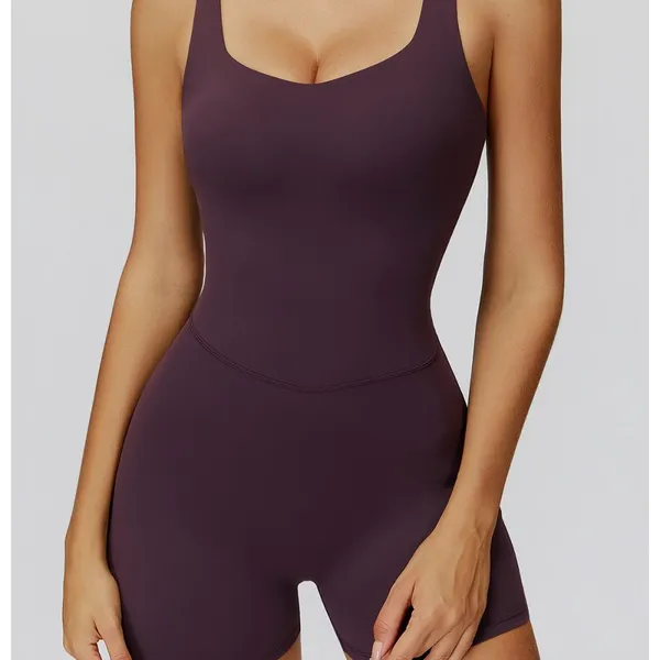 Wholesale Activewear Quick Drying Yoga Fitness Wear Set Workout Sport One Piece Yoga Jumpsuit for Women photo-2