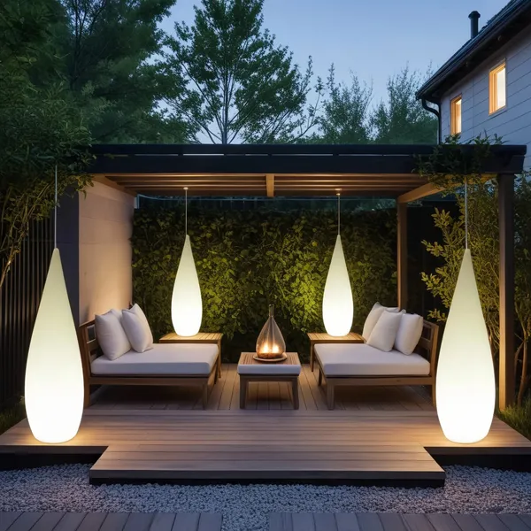 16 RGB Color LED Floor Lamp Modern Drip Shaped Decorative Lawn Lights for Outdoor Garden Dining Room Hotel Christmas Halloween photo-5