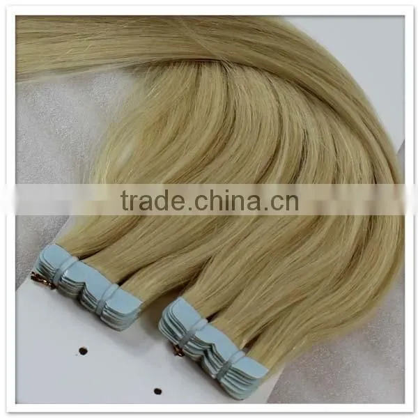 Light Golden Brown Hair Color Skin Weft Hair Extension Tape Hair photo-2