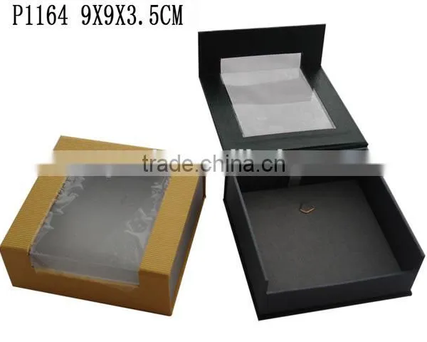 P1163 Windowed Cardboard Velvet Lining Watch Box photo-3