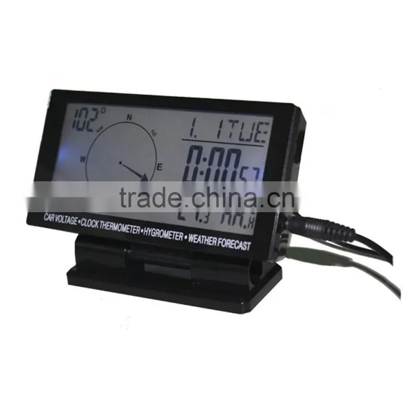 LCD Display Clock With Calendar / Thermometer / Compass Use in Car photo-5