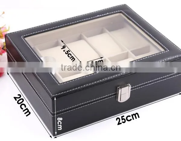 C35-1 ANPHY 10 Pcs Square Watch Box High Grade Display Watches Quality Choice photo-2