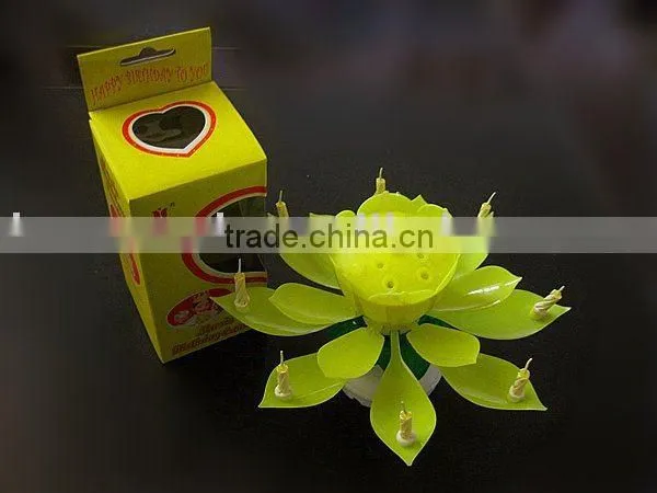 Lotus(flower) Birthday Music Candle