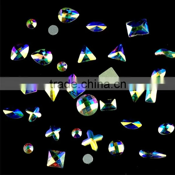 Assorted Shapes Tear Drop, Rectangle, Marquise, Butterfly Flat Back Non Hot-fix Rhinestone for Garmnet Decoration photo-5