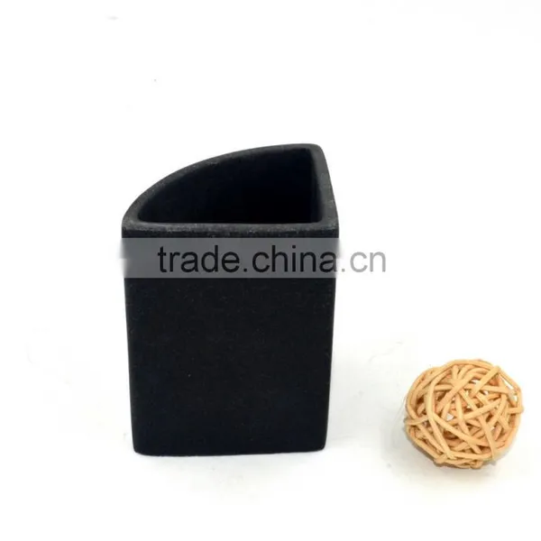 Black Polyresin Sandstone Bathroom Accessories Set photo-3