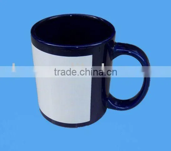 Dark Blue Side Mark Mug