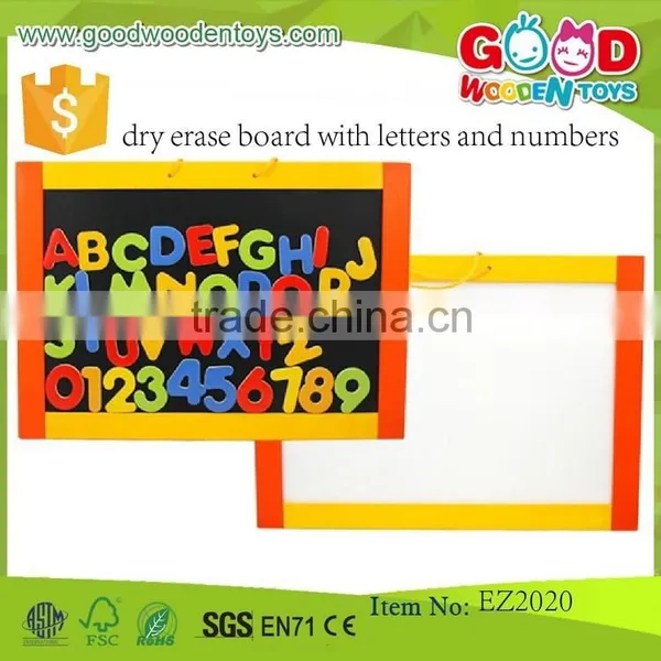 Wooden Material Educational Dry Erase Board Dry Erase Board With Letters and Numbers