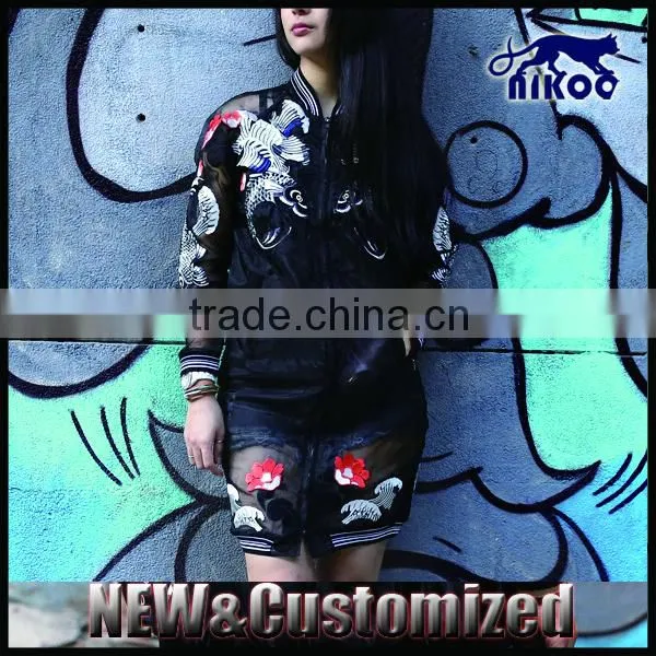 Customized Bomber Jacket Women, Thin Gauze Baseball Jacket, Sun Protection Jacket photo-2
