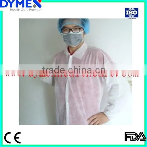 Disposable White Waterproof Lab Coat With Snaps photo-2