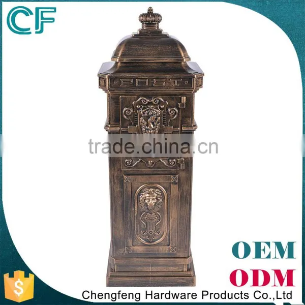 The Most Popular Style In Europe Traditional Desigh Lion Decorative Outside Mail Boxes From China photo-2