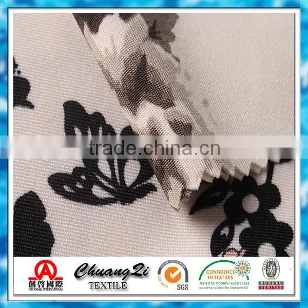Fashion Designs Digital Printed DTY Polyester Spandex Fabric for Woman Clothing photo-3