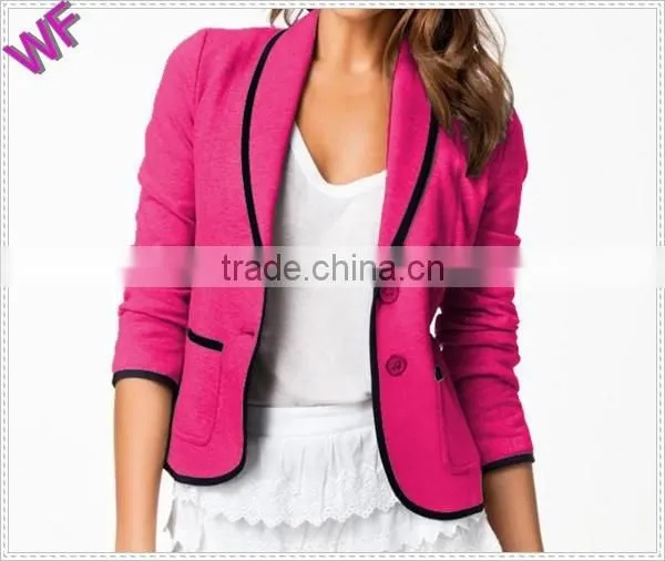 Custom Made High Fashion Women Blazer With Binding photo-5