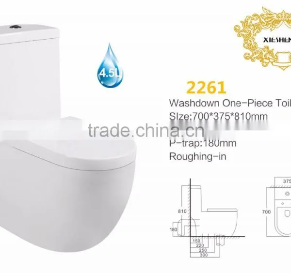 New-design Elongated High Efficiency Toilet /washdown One Piece Toilet,ceramic Wc,sanitary Wares,bathroom Accssories photo-2