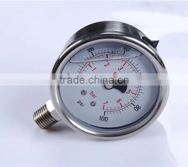 Hot Sale High Quality China Clear 0-600 Bar All Stainless Steel Cheap Pressure Gauge photo-4