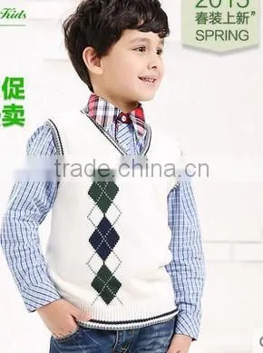 Kids Boys Sweater Vest Sweater Hedging Cotton Wool Vest Waistcoat Vest Sweaters for Children Children Children Sleeveless Sweate photo-3