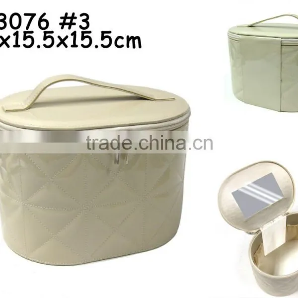 PU Leather With Mirror Handle Jewelry Box photo-5