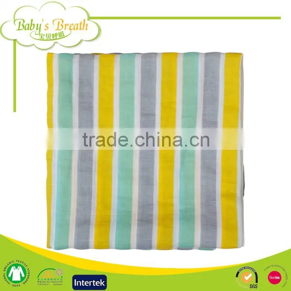 MS-07 Soft Cotton Baby Muslin Swaddle Blanket 47'*47' 4 Pack After Washed Supplier's Choice photo-5