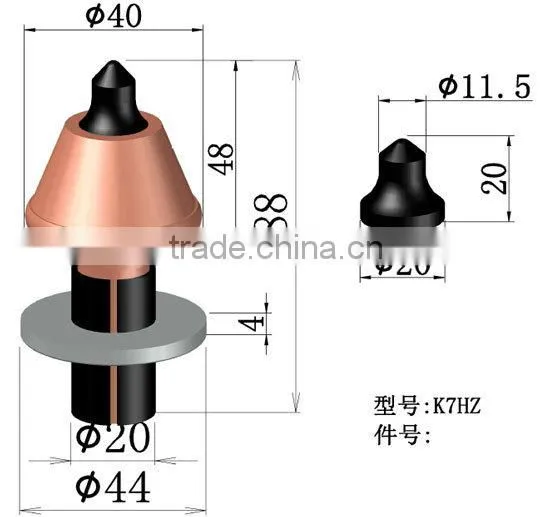 Road Milling Asphalt Bit K7HZ for Asphalt Miling Machine