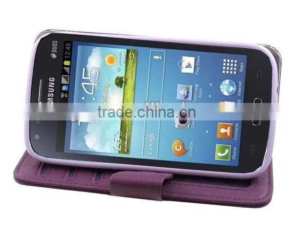 Book Style pu Leather Case for Samsung Galaxy Core I8260 I8262