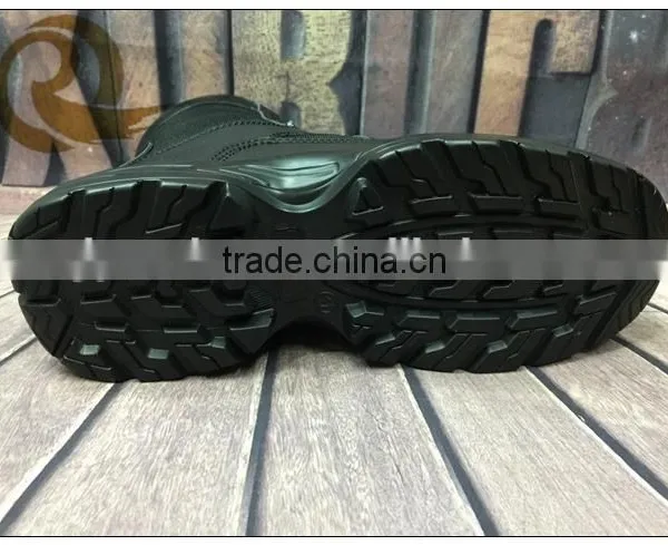 High Ankle Fashion Genuine Leather Black Military Combat Boots Army Safety Shoes photo-5