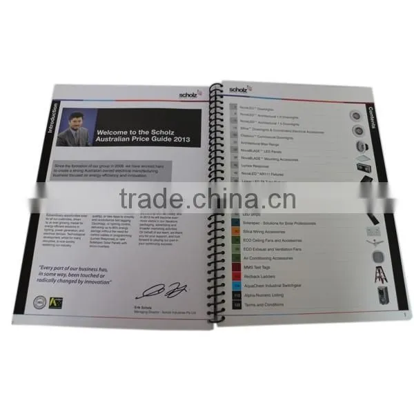 High End Company Catalog Book Printing, Wire-o Business Catalog Printing Service Quality Choice