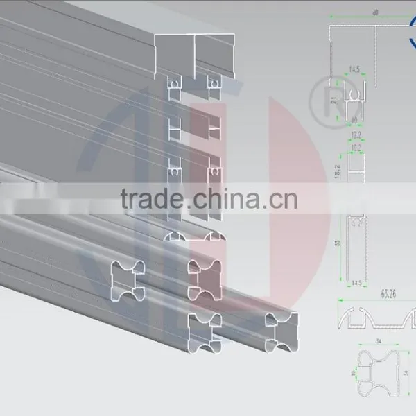 Custom Aluminium Profile Sliding Wardrobe Door System photo-3