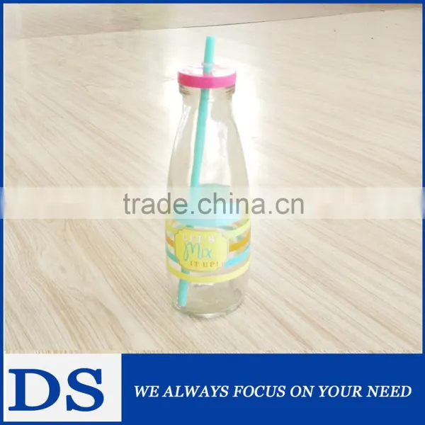 Glass Beverage & Juice & Milk Bottle With Color Printing photo-2