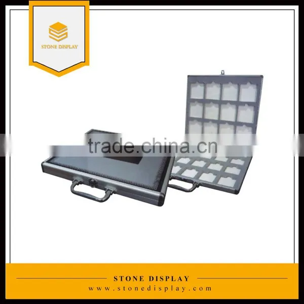 New Design Style Handle Stone Display Box Handle Quartz Stone Sample Carry Case