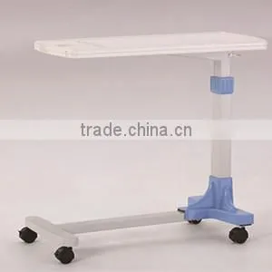 2016 F-33 ABS Hospital Movable Over Bed Table, Hospital Bed Dining Table, Wooden Over Bed Table