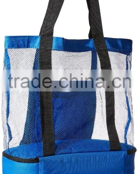 Fashionable Beach Picnic Outdoor Tote Bag 12 Drinks Mesh Cooler Bag photo-4