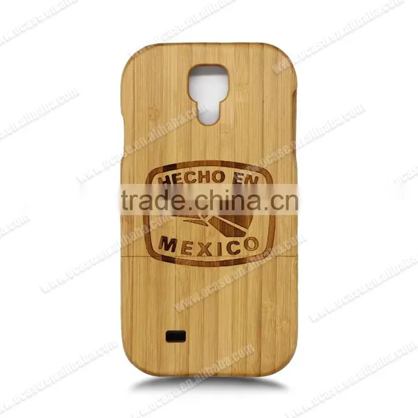 Ocase Laser Engrave Wholesale Wood For Samsung S4 Phone Case Two Parts Cell Cover photo-3