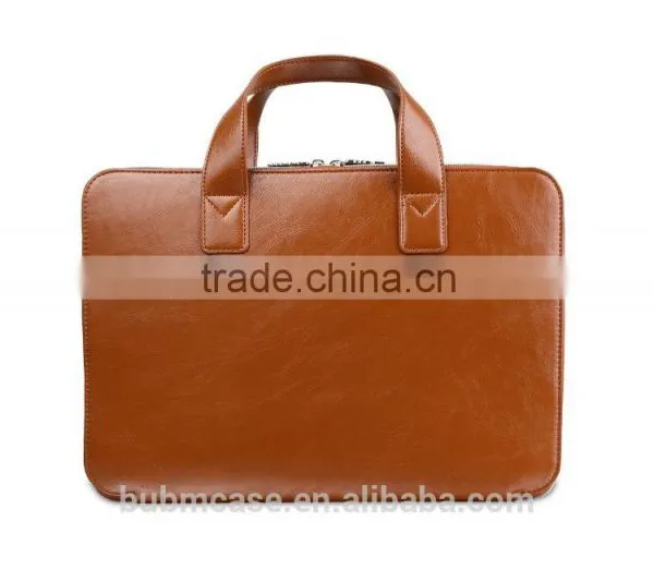 2015 BUBM Simple Solid Color PU Leather Notebook Laptop Hand Bag With Lady photo-6