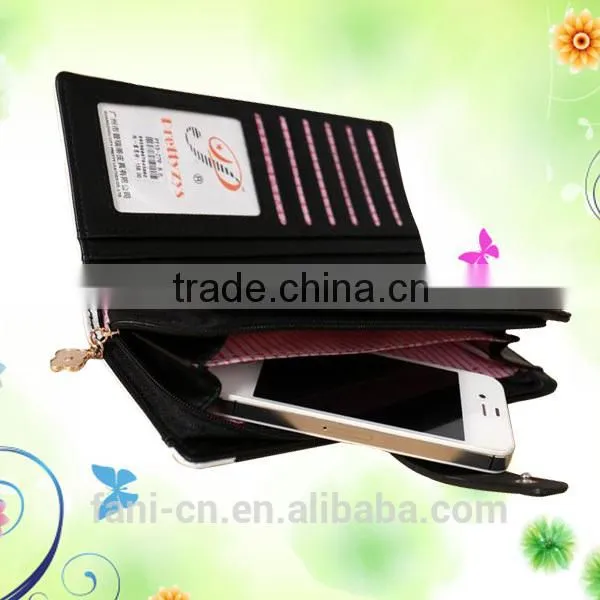 Guangzhou Fani Leather Factory Hand Craft Cheap Leather Clutch Purses for Ladies photo-2