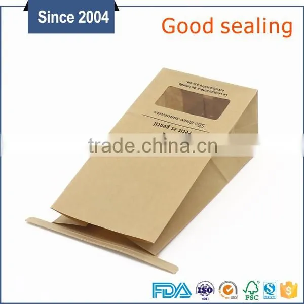 Kraft Paper Bag Disposable Bag With Window for Nuts Custom Logo photo-2