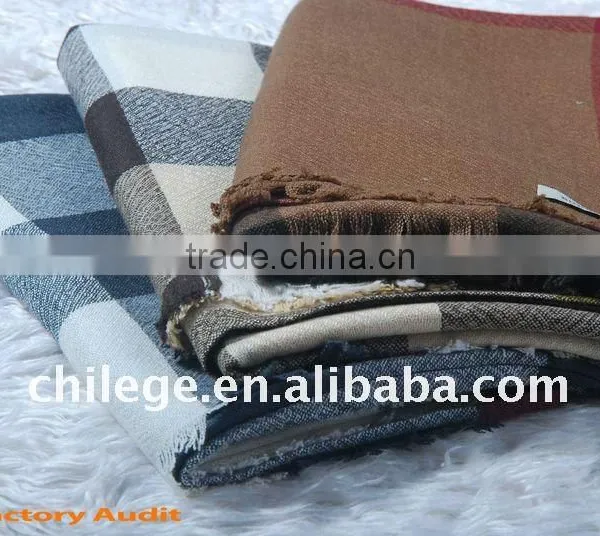 Cashmere Checked Scarf Shawl/wool Checked Scarf Shawl