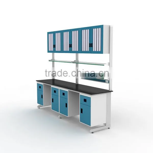 Heavy Duty Dental Lab Steel Work Bench With One Door One Drawer Cabinet, 1800lbs Capacity 48-60'' Depth x 30-36'' Height
