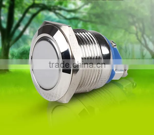 Export Very High Quality 19MM Domed Momentary Metal Push Button Switch With CE ROHS photo-2