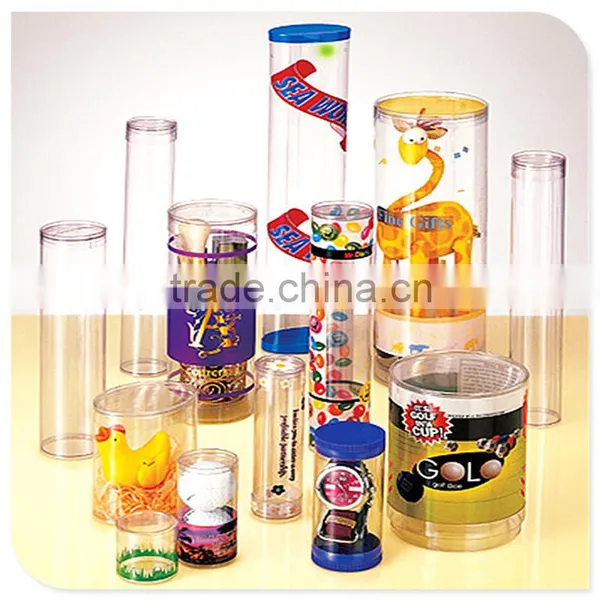 Transparent Plastic Cylinder Tube Container for Toys and Gifts photo-3