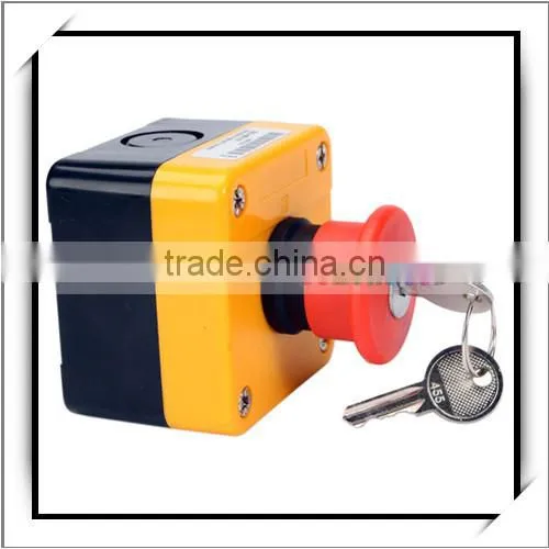 660V Red Sign Emergency Stop Push Button Switch & Key photo-3