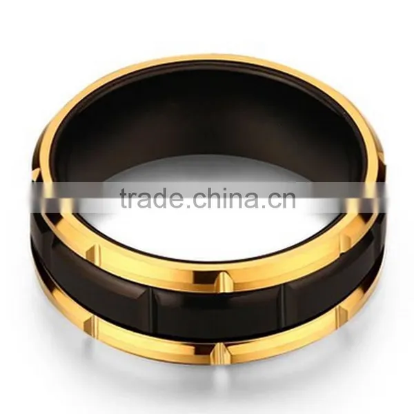 Fashion Jewelry Tungsten Carbide Ring 18k Gold Plating photo-2