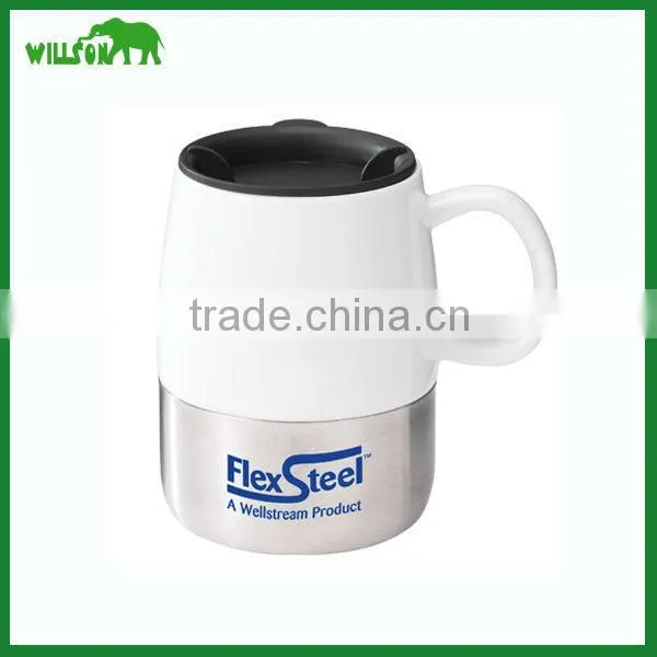 Double Wall Ceramic Travel Tumbler Porcelain Thermal Travel Mug photo-3