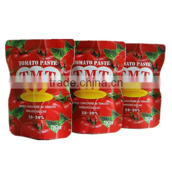 High Quality Hot Sell No Additive Sachet Tomato Paste