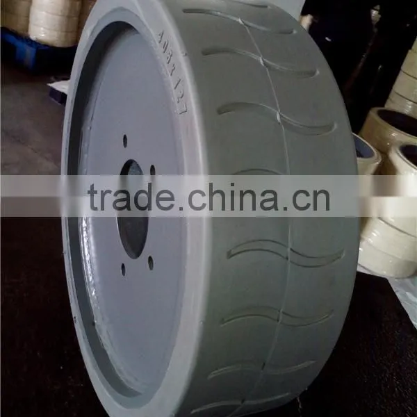 Electric Outdoor Small Hydraulic Scissor Lift Platform Tyre With Grey Rims 5 Holes photo-6