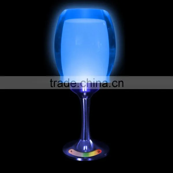Wine Glasses Rechargeable LED Cup Night Light 1.5w/ USB Charging Cord,7 Color Changing Base,Energy-saving 8-Level photo-3